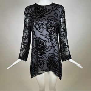 90’s Amy Michelson for Holly Harp velour silk blouse.